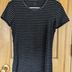 Icebreaker Women's Tech Striped Crewneck Tee - XS